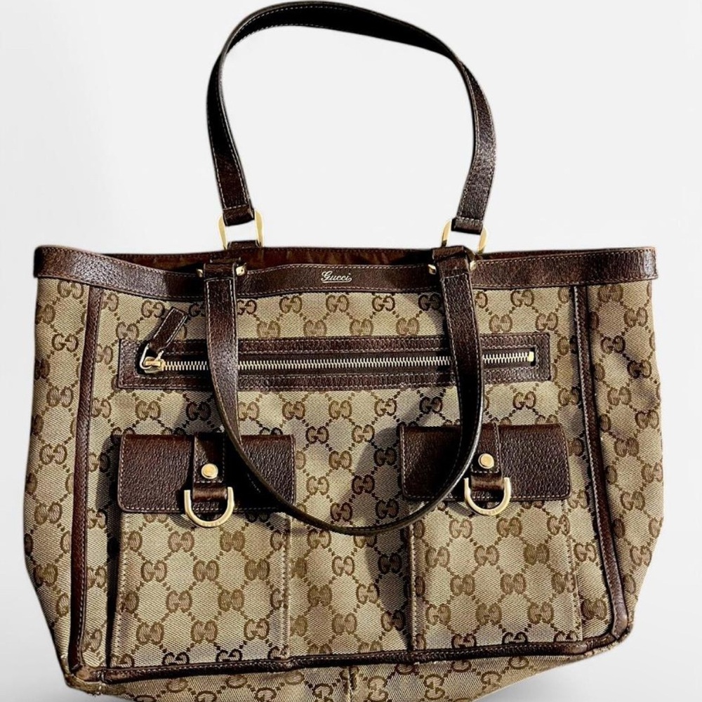 Gucci Brown Monogram Tote Bag